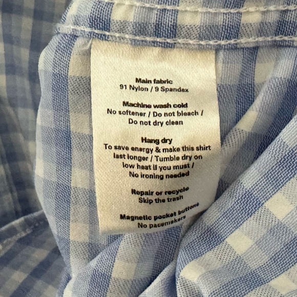 Poncho Original Shirt Mens Large Plaid Blue Outdoor Fishing Casual Utility Tech - Picture 11 of 12